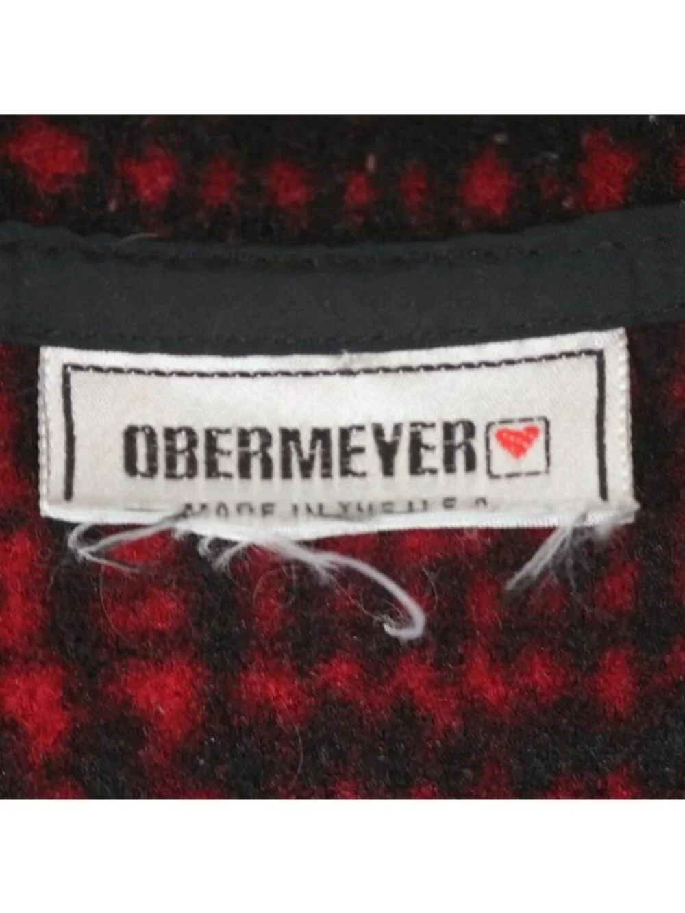 Obermeyer Kids Small Red & Black Plaid Fleece 1/4 Snap Pullover Sweater Jacket